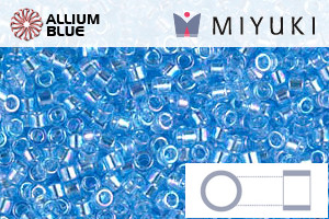 MIYUKI Delica® Seed Beads (DB0176) 11/0 Round - Transparent Aqua AB