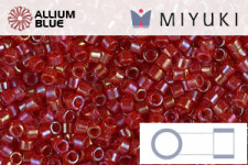 MIYUKI Delica® Seed Beads (DBM0852) 10/0 Round Medium - Matte Transparent Light Topaz AB