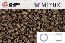 MIYUKI Delica® Seed Beads (DB0686) 11/0 Round - Dyed Semi-matte Silver Lined Saffron
