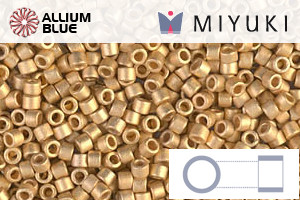 MIYUKI Delica® Seed Beads (DB0331) 11/0 Round - Matte 24kt Gold Plated