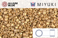 MIYUKI Delica® Seed Beads (DB0331) 11/0 Round - Matte 24kt Gold Plated