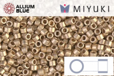 MIYUKI Delica® Seed Beads (DB0334) 11/0 Round - Matte 24kt Gold Light Plated