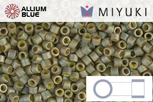 MIYUKI Delica® Seed Beads (DB0372) 11/0 Round - Matte Opaque Light Olive Luster