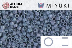 MIYUKI Delica® Seed Beads (DB0376) 11/0 Round - Matte Metallic Steel Blue Luster