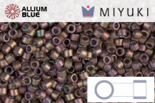 MIYUKI Delica® Seed Beads (DB0380) 11/0 Round - Matte Metallic Khaki Iris