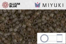 MIYUKI Delica® Seed Beads (DB0384) 11/0 Round - Matte Transparent Smokey Quartz