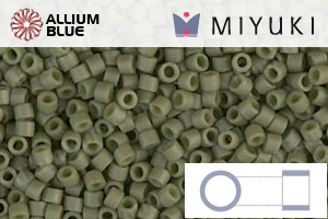 MIYUKI Delica® Seed Beads (DB0391) 11/0 Round - Matte Opaque Olive