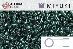 MIYUKI Delica® Seed Beads (DB0458) 11/0 Round - Galvanized Dark Teal Green