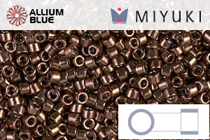 MIYUKI Delica® Seed Beads (DB0460) 11/0 Round - Galvanized Cinnamon Brown