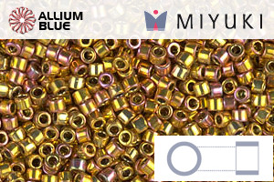 MIYUKI Delica® Seed Beads (DB0501) 11/0 Round - 24kt Gold Iris