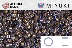 MIYUKI Delica® Seed Beads (DB0542) 11/0 Round - Palladium Amethyst Gold Iris