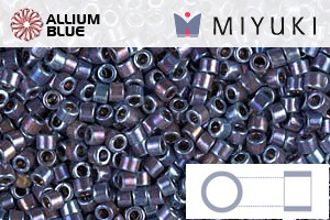 MIYUKI Delica® Seed Beads (DB0543) 11/0 Round - Palladium Violet Gold Iris