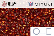 MIYUKI Delica® Seed Beads (DB0601) 11/0 Round - Dyed Silver Lined Dark Burnt Orange