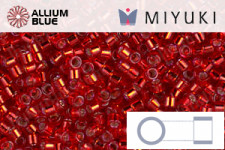MIYUKI Delica® Seed Beads (DB0602) 11/0 Round - Dyed Silver Lined Red