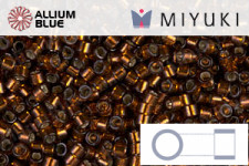 MIYUKI Delica® Seed Beads (DB0612) 11/0 Round - Dyed Silver Lined Dark Topaz