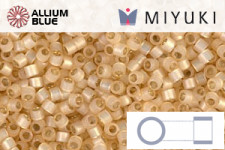 MIYUKI Delica® Seed Beads (DB0621) 11/0 Round - Dyed Light Apricot Silver Lined Alabaster