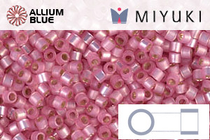MIYUKI Delica® Seed Beads (DB0625) 11/0 Round - Dyed Rose Silver Lined Alabaster