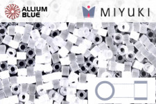 MIYUKI Delica® Seed Beads (DB0635) 11/0 Round - Crystal Silk Satin