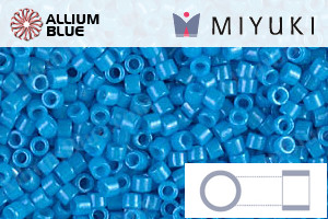 MIYUKI Delica® Seed Beads (DB0659) 11/0 Round - Dyed Opaque Dark Turquoise Blue