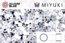 MIYUKI Delica® Seed Beads (DB1683) 11/0 Round - Silver Lined Glazed Dark Topaz