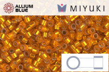 MIYUKI Delica® Seed Beads (DB0681) 11/0 Round - Dyed Semi-matte Silver Lined Orange
