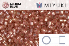 MIYUKI Delica® Seed Beads (DB0685) 11/0 Round - Dyed Semi-matte Silver Lined Light Cranberry