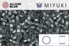 MIYUKI Delica® Seed Beads (DB0689) 11/0 Round - Dyed Semi-matte Silver Lined Moss Green