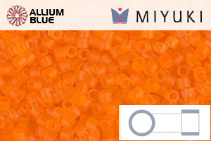 MIYUKI Delica® Seed Beads (DB0744) 11/0 Round - Matte Transparent Orange