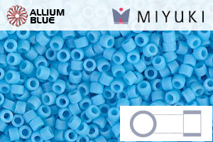 MIYUKI Delica® Seed Beads (DB0755) 11/0 Round - Matte Opaque Turquoise Blue