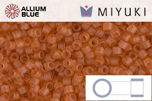 MIYUKI Delica® Seed Beads (DB0777) 11/0 Round - Dyed Semi-matte Transparent Topaz