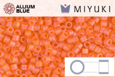 MIYUKI Delica® Seed Beads (DB0855) 11/0 Round - Matte Transparent Orange AB