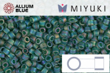 MIYUKI Delica® Seed Beads (DB0859) 11/0 Round - Matte Transparent Emerald AB