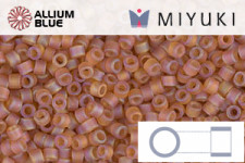 MIYUKI Delica® Seed Beads (DB0866) 11/0 Round - Matte Dark Topaz AB