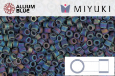 MIYUKI Delica® Seed Beads (DB0871) 11/0 Round - Matte Black AB