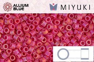MIYUKI Delica® Seed Beads (DB0874) 11/0 Round - Matte Opaque Red AB