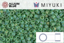 MIYUKI Delica® Seed Beads (DB0877) 11/0 Round - Matte Opaque Green AB