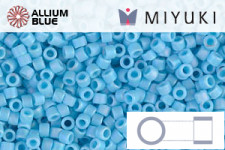 MIYUKI Delica® Seed Beads (DB0879) 11/0 Round - Matte Opaque Turquoise Blue AB