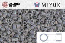 MIYUKI Delica® Seed Beads (DB0882) 11/0 Round - Matte Opaque Gray AB