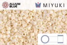 MIYUKI Delica® Seed Beads (DB0883) 11/0 Round - Matte Opaque Dark Cream AB