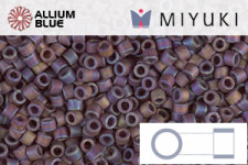 MIYUKI Delica® Seed Beads (DB0884) 11/0 Round - Matte Opaque Dark Gray AB