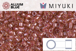 MIYUKI Delica® Seed Beads (DB0913) 11/0 Round - Sparkling Salmon Lined Topaz