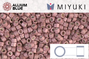 MIYUKI Delica® Seed Beads (DB1166) 11/0 Round - Galvanized Matte Pink Blush