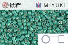MIYUKI Delica® Seed Beads (DB1182) 11/0 Round - Galvanized SF Dark Mint