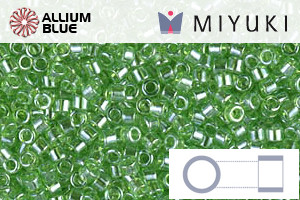 MIYUKI Delica® Seed Beads (DB1226) 11/0 Round - Transparent Lime Luster