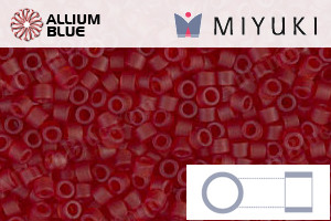 MIYUKI Delica® Seed Beads (DB1262) 11/0 Round - Matte Transparent Dark Cranberry