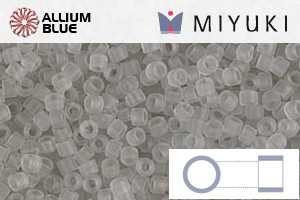 MIYUKI Delica® Seed Beads (DB1271) 11/0 Round - Matte Transparent Gray Mist