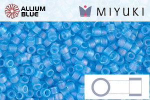 MIYUKI Delica® Seed Beads (DB1284) 11/0 Round - Matte Transparent Ocean Blue AB
