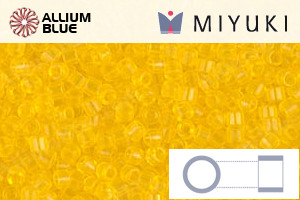 MIYUKI Delica® Seed Beads (DB1301) 11/0 Round - Dyed Transparent Yellow
