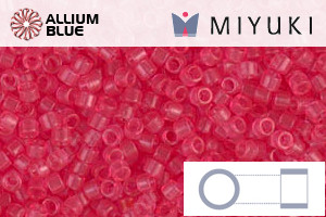 MIYUKI Delica® Seed Beads (DB1308) 11/0 Round - Dyed Transparent Bubble Gum Pink