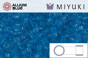 MIYUKI Delica® Seed Beads (DB1318) 11/0 Round - Dyed Transparent Capri Blue